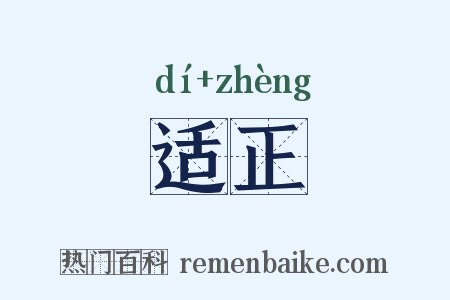 适正是什么意思的图片